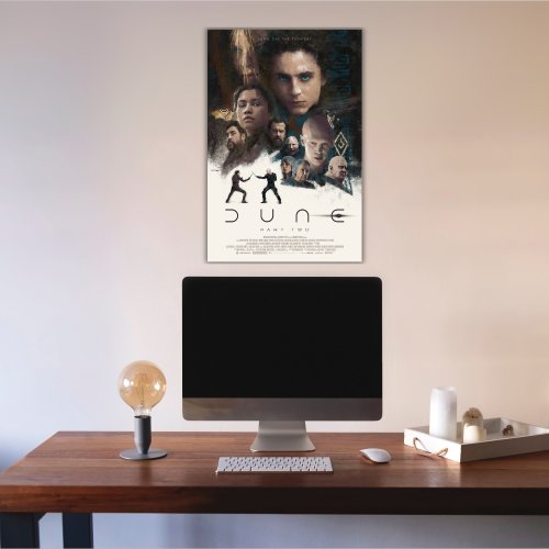 Dune Movie Posters Frame Adventure Sci-fi Film Artwork Framed Poster Hollywood Movies Canvas Painting Photo Frames for Wall Decor Home Decoration Living Room Bedroom Office Study Room Cafe
