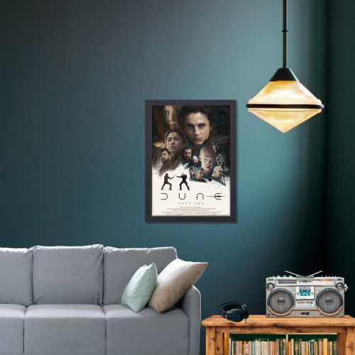 Dune Movie Posters Frame Adventure Sci-fi Film Artwork Framed Poster Hollywood Movies Canvas Painting Photo Frames for Wall Decor Home Decoration Living Room Bedroom Office Study Room Cafe