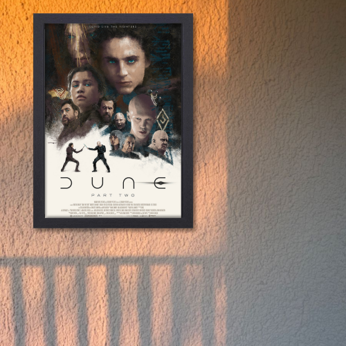 Dune Movie Posters Frame Adventure Sci-fi Film Artwork Framed Poster Hollywood Movies Canvas Painting Photo Frames for Wall Decor Home Decoration Living Room Bedroom Office Study Room Cafe