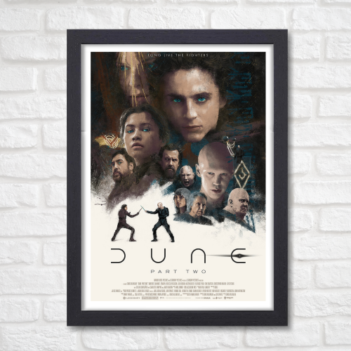 Dune Movie Posters Frame Adventure Sci-fi Film Artwork Framed Poster Hollywood Movies Canvas Painting Photo Frames for Wall Decor Home Decoration Living Room Bedroom Office Study Room Cafe