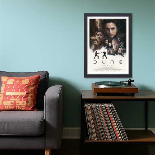 Dune Movie Posters Frame Adventure Sci-fi Film Artwork Framed Poster Hollywood Movies Canvas Painting Photo Frames for Wall Decor Home Decoration Living Room Bedroom Office Study Room Cafe