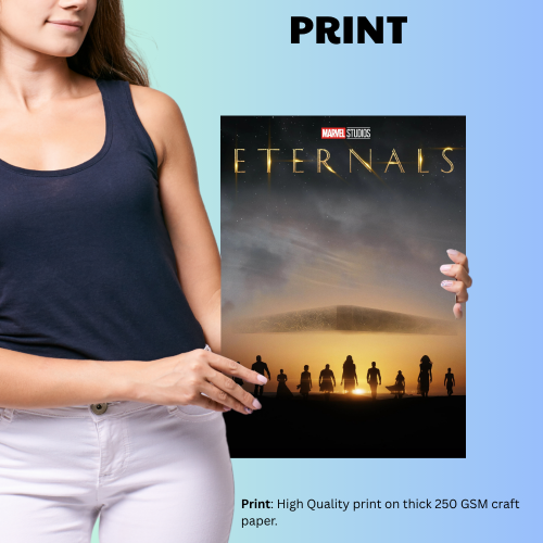 Eternal Movie Poster Frame Action Fantasy Film Artwork Framed Posters Hollywood Movies Canvas Painting Photo Frames for Wall Decor Home Living Room Bedroom Office Study Room Cafe Decoration