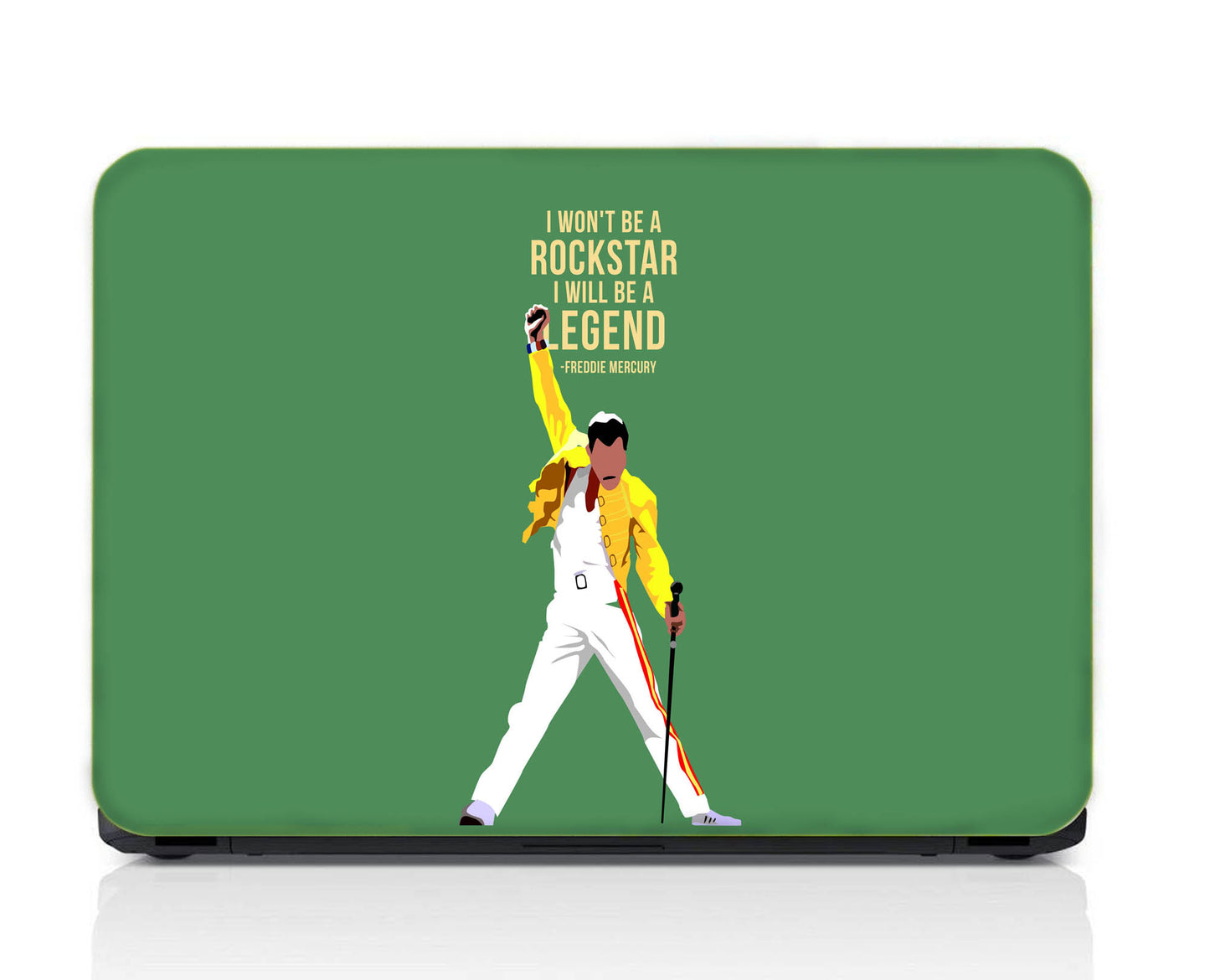 Freddie Mercury Laptop Skin Vinyl, No Bubble, Multicolor 11.6"- 15.6" inch Laptop