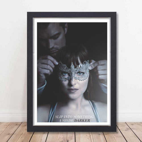Fifty Shades Of Grey Movie Poster Frame Erotic Romance Film Artwork Framed Posters Hollywood Movies Canvas Painting Photo Frames for Wall Decor Home Decoration Living Room Bedroom Office Study Room Cafe Restraunt