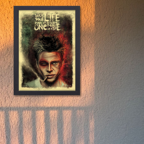 Fight Club Movie Poster Frame Action Movies Artwork Framed Posters Hollywood Crime Film Canvas Painting Photo Frames For Wall Decor Living Room Bedroom  Study Room Restraunt Cafe Office & Home Decoration, fight club movie poster, fight club movie poster hd, fight club movie poster 4k, fight club movie poster original, fight club movie poster framed, fight club movie poster 24x36, fight club movie poster font, fight club poster frame, fight club movie wall poster, fight club movie wall posters