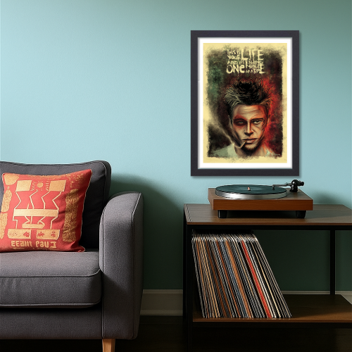 Fight Club Movie Poster Frame Action Movies Artwork Framed Posters Hollywood Crime Film Canvas Painting Photo Frames For Wall Decor Living Room Bedroom  Study Room Restraunt Cafe Office & Home Decoration, fight club movie poster, fight club movie poster hd, fight club movie poster 4k, fight club movie poster original, fight club movie poster framed, fight club movie poster 24x36, fight club movie poster font, fight club poster frame, fight club movie wall poster, fight club movie wall posters