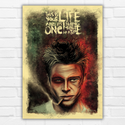 Fight Club Movie Poster Frame Action Movies Artwork Framed Posters Hollywood Crime Film Canvas Painting Photo Frames For Wall Decor Living Room Bedroom  Study Room Restraunt Cafe Office & Home Decoration, fight club movie poster, fight club movie poster hd, fight club movie poster 4k, fight club movie poster original, fight club movie poster framed, fight club movie poster 24x36, fight club movie poster font, fight club poster frame, fight club movie wall poster, fight club movie wall posters