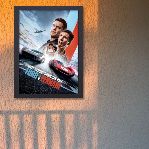 Ford Vs Ferrari Film Poster Frame Sport Action Art work Movie Framed Posters Hollywood Movies Canvas Painting Photo Frames for Wall Decor Living Room Bedroom  Study Room Restraunt Cafe Office & Home Decoration