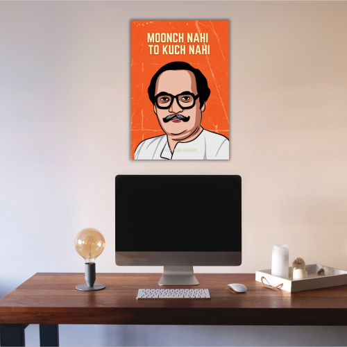 Kishor Kumar Classic Singer, Actor Artwork Bollywood Movie Frame Poster Movie Quote Wall Art Decor Photo Frames Poster Canvas For Bedroom Living Room Decoration Home Office wall Poster Gift, singers posters design, posters for wall posters for room decor, posters for bedroom, posters for wall decor, posters for room aesthetic, singers poster, singers posters for room, funny quotes poster, funny posters, funny posters for room, funny posters meme, funny posters for office, funny posters India