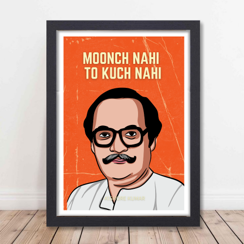 Kishor Kumar Classic Singer, Actor Artwork Bollywood Movie Frame Poster Movie Quote Wall Art Decor Photo Frames Poster Canvas For Bedroom Living Room Decoration Home Office wall Poster Gift, singers posters design, posters for wall posters for room decor, posters for bedroom, posters for wall decor, posters for room aesthetic, singers poster, singers posters for room, funny quotes poster, funny posters, funny posters for room, funny posters meme, funny posters for office, funny posters India