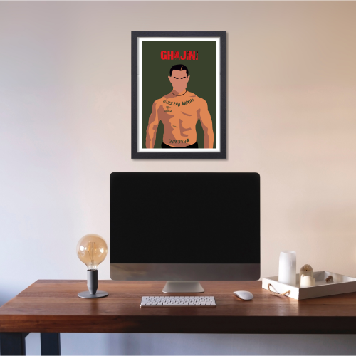 Ghajini Movie Poster Frame Actor Amir Khan Movies Framed Posters Bollywood Artwork Canvas Painting PHoto Frames For Wall Decor Bedroom Living Room Decoration Home Office walls Restraunt Cafe, Ghajini movie poster, Ghajini movie poster tamil, Ghajini telugu movie poster, Ghajini film poster, Ghajini hindi movie poster, Ghajini movie ka poster, Ghajini poster, Ghajini poster hd, Ghajini poster surya, Ghajini poster framed, aamir khan movie poster, aamir khan new movie poster, aamir khan all movie poster