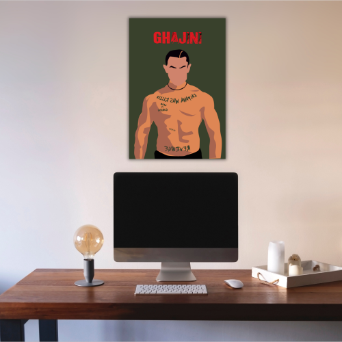 Ghajini Movie Poster Frame Actor Amir Khan Movies Framed Posters Bollywood Artwork Canvas Painting PHoto Frames For Wall Decor Bedroom Living Room Decoration Home Office walls Restraunt Cafe, Ghajini movie poster, Ghajini movie poster tamil, Ghajini telugu movie poster, Ghajini film poster, Ghajini hindi movie poster, Ghajini movie ka poster, Ghajini poster, Ghajini poster hd, Ghajini poster surya, Ghajini poster framed, aamir khan movie poster, aamir khan new movie poster, aamir khan all movie poster
