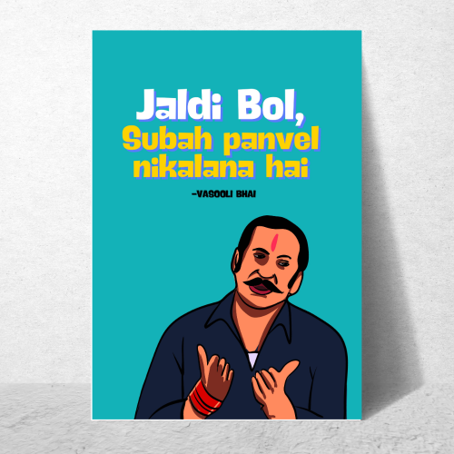 Bollywood Movie Golmaal Poster Frame Vasooli Bhai Funny Movies Dialouges Quote Framed Posters Canvas Painting Wall Art Decor Photo Frames For Restraunt Cafe Bedroom Living Room Decoration Home Office,  golmaal movie poster, bollywood movie posters for wall, bollywood movie poster hd, bollywood poster, minimalist posters bollywood, golmaal again movie poster, golmaal 3 movie poster, golmaal 5 movie poster, golmaal returns movie poster, golmaal old movie poster, golmaal fun unltimated movie poster, golmaal 1 
