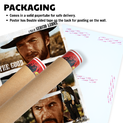 The Good, the Bad and the Ugly Film Poster Frame Western Action Movie Artwork Framed Posters Hollywood Movies Canvas Painting Photo Frames For Wall Decor Living Room Bedroom  Study Room Restraunt Cafe Office & Home Decoration