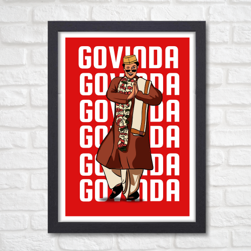 Superstar Actor Govinda Poster Frame Movie Actors Artwork Framed Posters Bollywood Movies Canvas Painting Photo Frames for Wall Decor Bedroom Living Room Decoration Home Office walls Restraunt Cafe, Govinda poster, Govinda movie poster, Govinda ka poster, Govinda old movie poster, Govinda all  movie poster, Govinda movies posters, Govinda poster colour 501, Govinda avtar poster, Bollywood actor pooster, Indian actor poster, Bollywood star poster, Bollywood actor movie poster