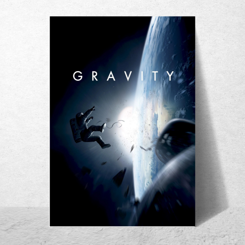 Gravity Movie Poster Frame American Thriller Sci-fi Film Artwork Framed Posters Hollywood Movies Canvas Painting Photo Frames for Wall Decor Living Room Bedroom  Study Room Restraunt Cafe Office & Home Decoration