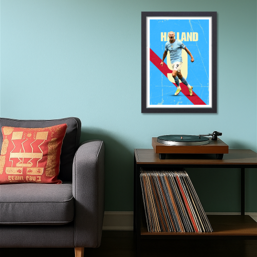 Erling Haaland Poster Frame Norwegian Footballer Framed Posters  Game Sport Players Artwork Canvas Painting with Photo Frames for wall decor for Livingroom restraunt cafe Boys room bedroom turf Home & Office Decoration, erling haaland poster, erling haaland poster man city, erling haaland signed poster, erling haaland framed poster, erling haaland frame, erling haaland framed poster, erling haaland framed jersey, erling haaland signed jersey framed, erling haaland wall art, erling haaland wall sticker