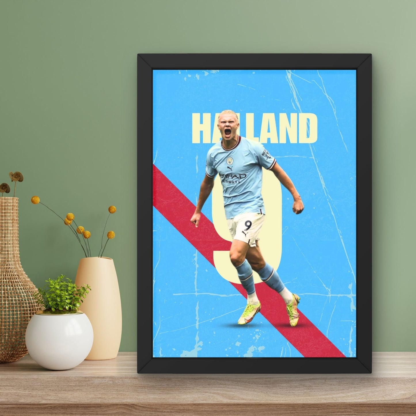 Erling Haaland Football Player Art