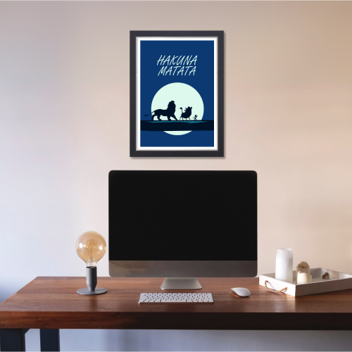 Hakuna Matata Movie Poster Frame Animation Film Design Artwork Framed Posters Hollywood Movies Canvas Painting Photo Frames For Wall Decor Living Room Bedroom  Study Room Restraunt Cafe Office & Home Decoration, animation movies poster hakuna matata film, Hakuna Matata Wallpaper 4K, Hakuna Matata poster, Hakuna Matata poster amazon, Hakuna Matata poster kinder, lion king Hakuna Matata poster, Hakuna Matata wall poster, Hakuna Matata pic, Hakuna Matata picture, Hakuna Matata movie poster hd