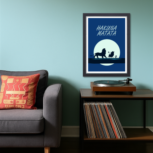 Hakuna Matata Movie Poster Frame Animation Film Design Artwork Framed Posters Hollywood Movies Canvas Painting Photo Frames For Wall Decor Living Room Bedroom  Study Room Restraunt Cafe Office & Home Decoration, animation movies poster hakuna matata film, Hakuna Matata Wallpaper 4K, Hakuna Matata poster, Hakuna Matata poster amazon, Hakuna Matata poster kinder, lion king Hakuna Matata poster, Hakuna Matata wall poster, Hakuna Matata pic, Hakuna Matata picture, Hakuna Matata movie poster hd