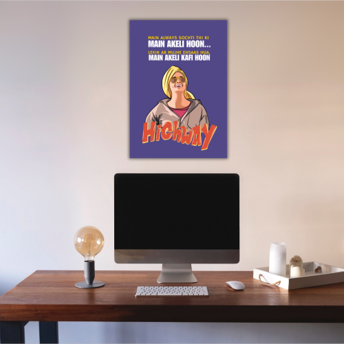 Highway Movie Poster Frame Bhatt Bollywood Movies Framed Posters Movie Actress Alia Dialogues Quote Canvas Artwork Painting Photo Frames For Wall Decor Restraunt Cafe Bedroom Living Room Decoration Home Office, highway poster, highway movie poster, highway movie poster hd, highway poster framed, highway movie poster framed, alia bhatt poster, alia bhatt movie poster, alia bhatt movie poster, alia bhatt new movie poster