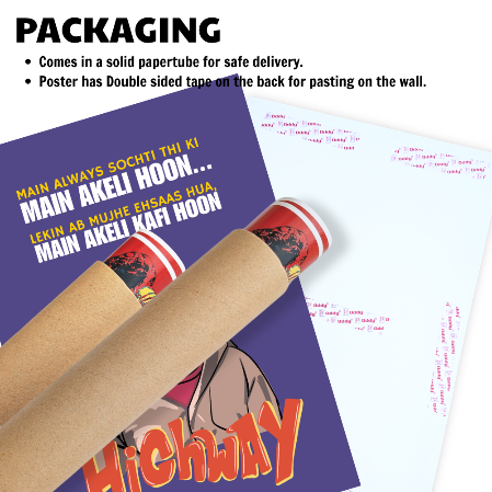 Highway Movie Poster Frame Bhatt Bollywood Movies Framed Posters Movie Actress Alia Dialogues Quote Canvas Artwork Painting Photo Frames For Wall Decor Restraunt Cafe Bedroom Living Room Decoration Home Office, highway poster, highway movie poster, highway movie poster hd, highway poster framed, highway movie poster framed, alia bhatt poster, alia bhatt movie poster, alia bhatt movie poster, alia bhatt new movie poster