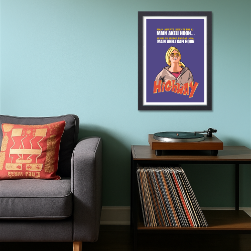 Highway Movie Poster Frame Bhatt Bollywood Movies Framed Posters Movie Actress Alia Dialogues Quote Canvas Artwork Painting Photo Frames For Wall Decor Restraunt Cafe Bedroom Living Room Decoration Home Office, highway poster, highway movie poster, highway movie poster hd, highway poster framed, highway movie poster framed, alia bhatt poster, alia bhatt movie poster, alia bhatt movie poster, alia bhatt new movie poster