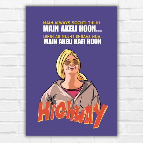 Highway Movie Poster Frame Bhatt Bollywood Movies Framed Posters Movie Actress Alia Dialogues Quote Canvas Artwork Painting Photo Frames For Wall Decor Restraunt Cafe Bedroom Living Room Decoration Home Office, highway poster, highway movie poster, highway movie poster hd, highway poster framed, highway movie poster framed, alia bhatt poster, alia bhatt movie poster, alia bhatt movie poster, alia bhatt new movie poster, 