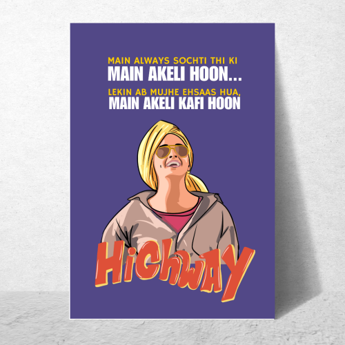 Highway Movie Poster Frame Bhatt Bollywood Movies Framed Posters Movie Actress Alia Dialogues Quote Canvas Artwork Painting Photo Frames For Wall Decor Restraunt Cafe Bedroom Living Room Decoration Home Office, highway poster, highway movie poster, highway movie poster hd, highway poster framed, highway movie poster framed, alia bhatt poster, alia bhatt movie poster, alia bhatt movie poster, alia bhatt new movie poster