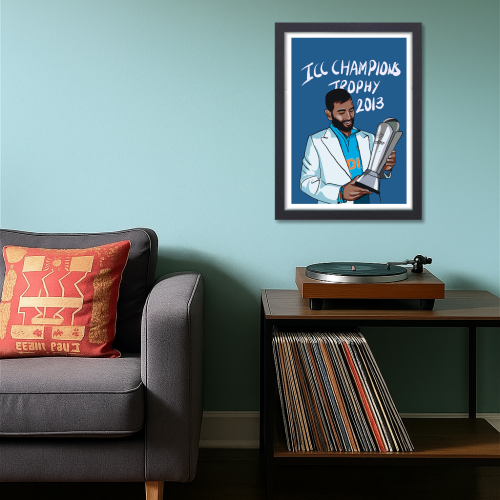 MS Dhoni Poster Frame Mahi Wall Framed Posters Mahendra Singh Dhoni Motivational Quotes Photo Frames Paintings For Room Wall Decoration, Living Room Bedroom Boys Gift Fan| Cricket Lover Cricketers Wall Decor (10x13 Inch)