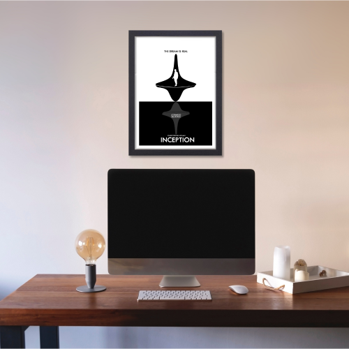 Inception Movie Poster Frame Sci fi Action Film Framed Posters Hollywood Movies Artwork Canvas Painting Photo Frames For Wall Art Decor Living Room Bedroom  Study Room Restraunt Cafe Office & Home Decoration
