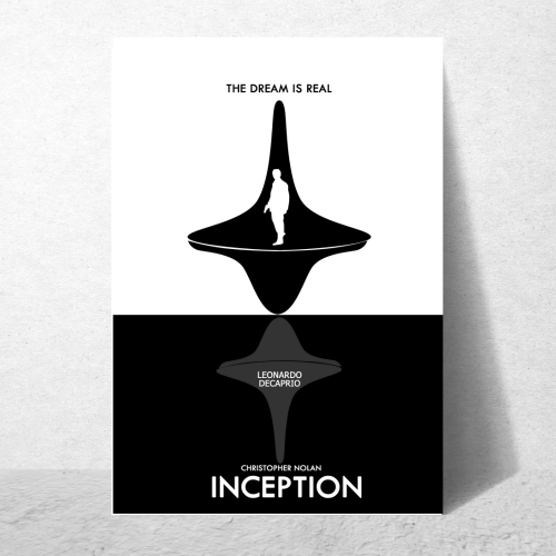 Inception Movie Poster Frame Sci fi Action Film Framed Posters Hollywood Movies Artwork Canvas Painting Photo Frames For Wall Art Decor Living Room Bedroom  Study Room Restraunt Cafe Office & Home Decoration