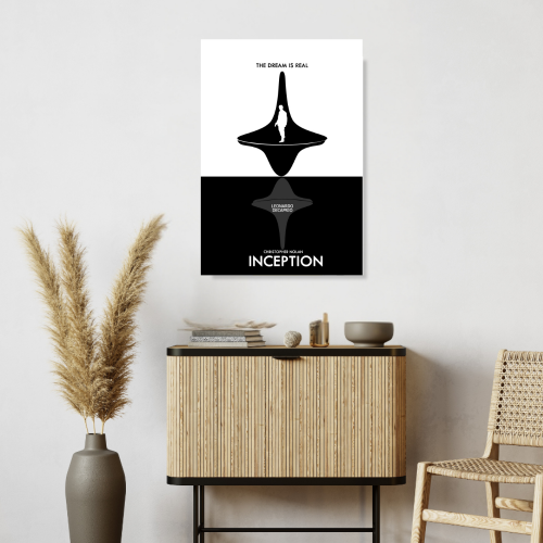 Inception Movie Poster Frame Sci fi Action Film Framed Posters Hollywood Movies Artwork Canvas Painting Photo Frames For Wall Art Decor Living Room Bedroom  Study Room Restraunt Cafe Office & Home Decoration