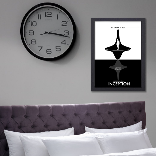 Inception Movie Poster Frame Sci fi Action Film Framed Posters Hollywood Movies Artwork Canvas Painting Photo Frames For Wall Art Decor Living Room Bedroom  Study Room Restraunt Cafe Office & Home Decoration