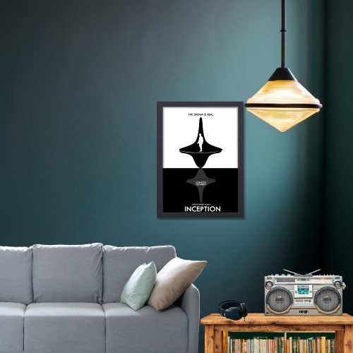 Inception Movie Poster Frame Sci fi Action Film Framed Posters Hollywood Movies Artwork Canvas Painting Photo Frames For Wall Art Decor Living Room Bedroom  Study Room Restraunt Cafe Office & Home Decoration
