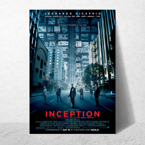 Inception 3 Movie Poster Frame Sci fi Action Film Framed Posters Hollywood Movies Artwork Canvas Painting Photo Frames For Wall Art Decor Living Room Bedroom  Study Room Restraunt Cafe Office & Home Decoration