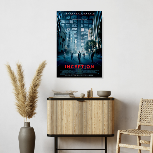 Inception 3 Movie Poster Frame Sci fi Action Film Framed Posters Hollywood Movies Artwork Canvas Painting Photo Frames For Wall Art Decor Living Room Bedroom  Study Room Restraunt Cafe Office & Home Decoration