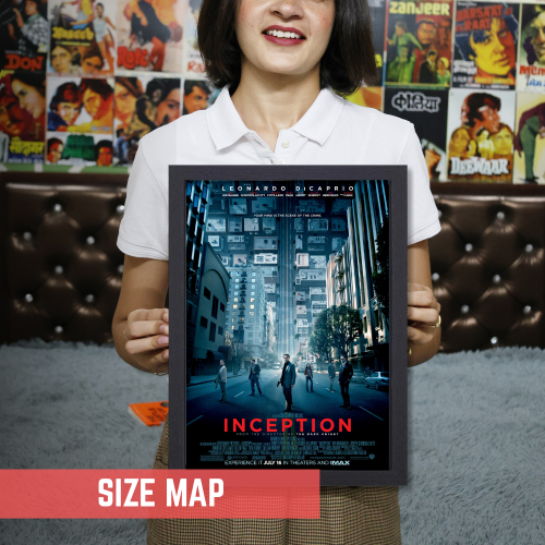 Inception 3 Movie Poster Frame Sci fi Action Film Framed Posters Hollywood Movies Artwork Canvas Painting Photo Frames For Wall Art Decor Living Room Bedroom  Study Room Restraunt Cafe Office & Home Decoration