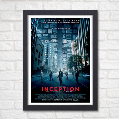 Inception 3 Movie Poster Frame Sci fi Action Film Framed Posters Hollywood Movies Artwork Canvas Painting Photo Frames For Wall Art Decor Living Room Bedroom  Study Room Restraunt Cafe Office & Home Decoration