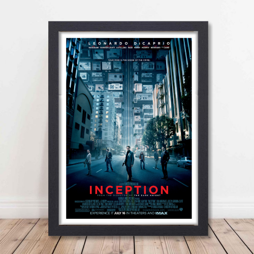 Inception 3 Movie Poster Frame Sci fi Action Film Framed Posters Hollywood Movies Artwork Canvas Painting Photo Frames For Wall Art Decor Living Room Bedroom  Study Room Restraunt Cafe Office & Home Decoration