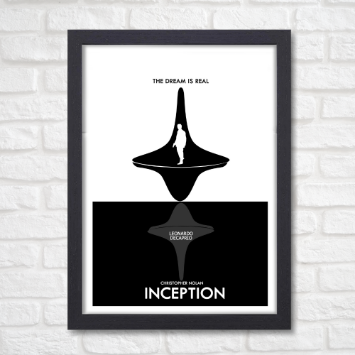 Inception Movie Poster Frame Sci fi Action Film Framed Posters Hollywood Movies Artwork Canvas Painting Photo Frames For Wall Art Decor Living Room Bedroom  Study Room Restraunt Cafe Office & Home Decoration