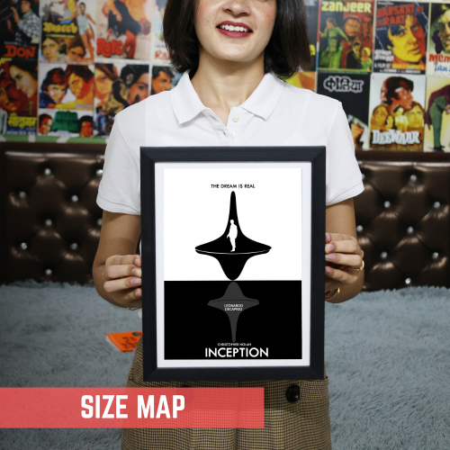 Inception Movie Poster Frame Sci fi Action Film Framed Posters Hollywood Movies Artwork Canvas Painting Photo Frames For Wall Art Decor Living Room Bedroom  Study Room Restraunt Cafe Office & Home Decoration