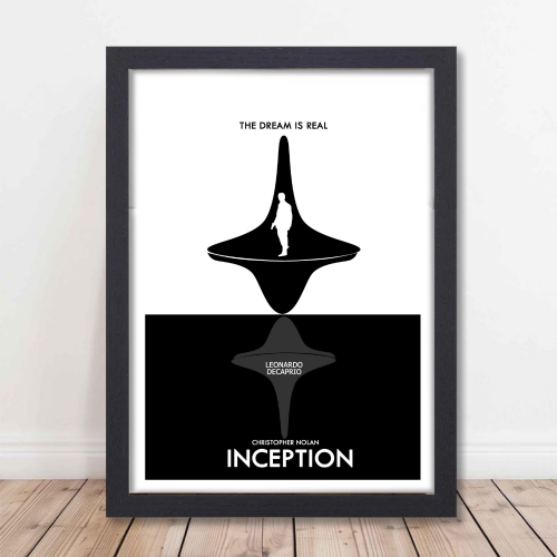 Inception Movie Poster Frame Sci fi Action Film Framed Posters Hollywood Movies Artwork Canvas Painting Photo Frames For Wall Art Decor Living Room Bedroom  Study Room Restraunt Cafe Office & Home Decoration