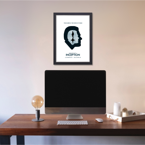 Inception 2 Movie Poster Frame Sci fi Action Film Framed Posters Hollywood Movies Artwork Canvas Painting Photo Frames For Wall Art Decor Living Room Bedroom  Study Room Restraunt Cafe Office & Home Decoration