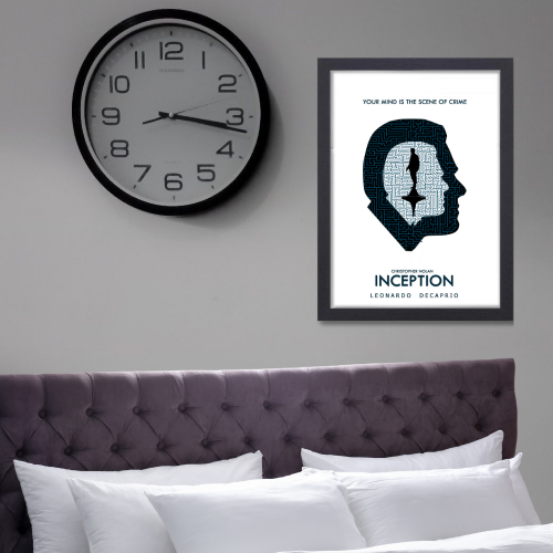 Inception 2 Movie Poster Frame Sci fi Action Film Framed Posters Hollywood Movies Artwork Canvas Painting Photo Frames For Wall Art Decor Living Room Bedroom  Study Room Restraunt Cafe Office & Home Decoration