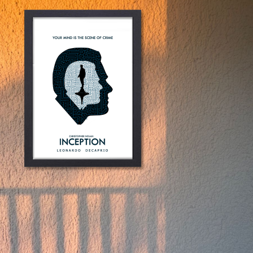 Inception 2 Movie Poster Frame Sci fi Action Film Framed Posters Hollywood Movies Artwork Canvas Painting Photo Frames For Wall Art Decor Living Room Bedroom  Study Room Restraunt Cafe Office & Home Decoration