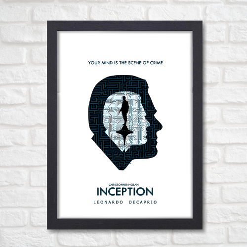 Inception 2 Movie Poster Frame Sci fi Action Film Framed Posters Hollywood Movies Artwork Canvas Painting Photo Frames For Wall Art Decor Living Room Bedroom  Study Room Restraunt Cafe Office & Home Decoration
