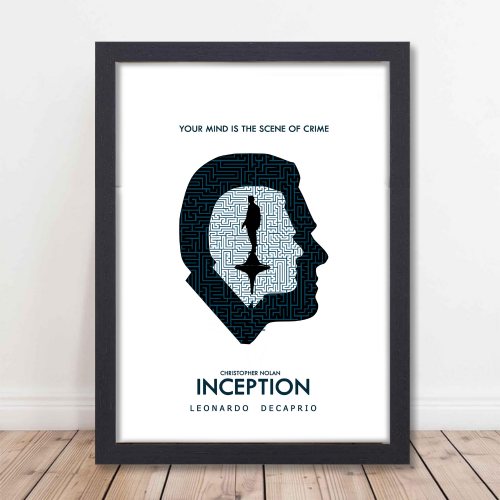 Inception 2 Movie Poster Frame Sci fi Action Film Framed Posters Hollywood Movies Artwork Canvas Painting Photo Frames For Wall Art Decor Living Room Bedroom  Study Room Restraunt Cafe Office & Home Decoration