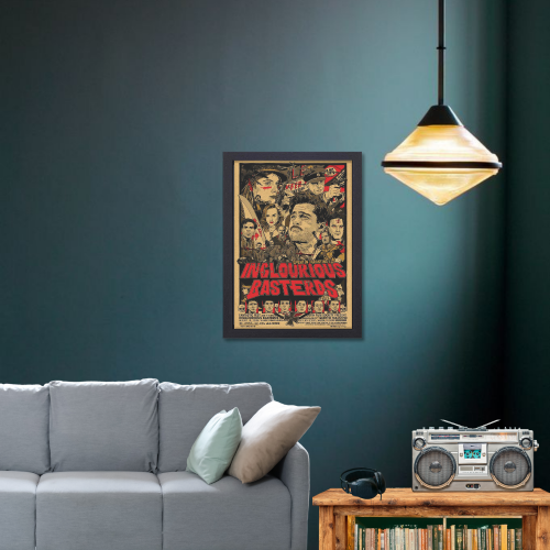 Inglourious Basterds Movie Poster Frame Movie Artwork Framed Posters Hollywood Action Film Canvas Painting Photo Frame for Wall Decor Home Decoration Living Room Bedroom Office Study Room Cafe, inglourious poster, hollywood movies poster, hollywood moviesposter images, hollywood movies poster 4k, hollywood movies posters hd, hollywood movies poster 2025, hollywood movies poster design, hollywood movie posters photos, hollywood movie posters store, hollywood movie poster background, hollywood movie poster