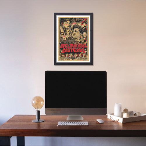 Inglourious Basterds Movie Poster Frame Movie Artwork Framed Posters Hollywood Action Film Canvas Painting Photo Frame for Wall Decor Home Decoration Living Room Bedroom Office Study Room Cafe, inglourious poster, hollywood movies poster, hollywood moviesposter images, hollywood movies poster 4k, hollywood movies posters hd, hollywood movies poster 2025, hollywood movies poster design, hollywood movie posters photos, hollywood movie posters store, hollywood movie poster background, hollywood movie poster